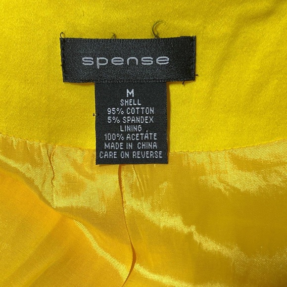 Spense Trench Coat Womens Button Up Yellow M - Picture 7 of 8